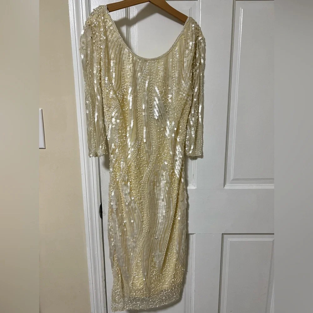 Sequin Lace Midi Dress Size 2